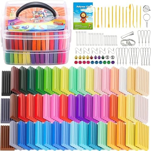 CiaraQ 50-Color Polymer Clay Oven Bake Modeling Kit - Image 1