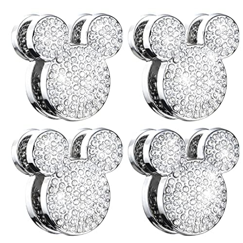 Pangpai Bling Car Hooks, Cute Rhinestones Car Organizer Interior Accessories, Dashboard Decorations Hook for Purse Umbrellas Grocery Bags Handbag, 4-Pack - Image 1