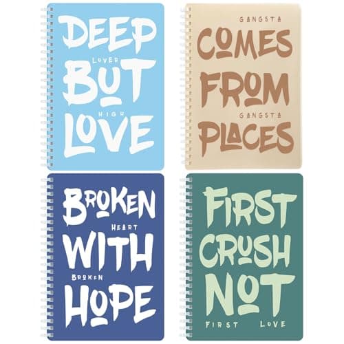 Niodel 4 Pack 6×8 inch Spiral Notebook for Note Taking,A5 Waterproof Softcover 80 Sheets/160 Pages Journals Writing Lined Notebooks Bulk for Study Back to School Office Work Personal Supplies - Image 1