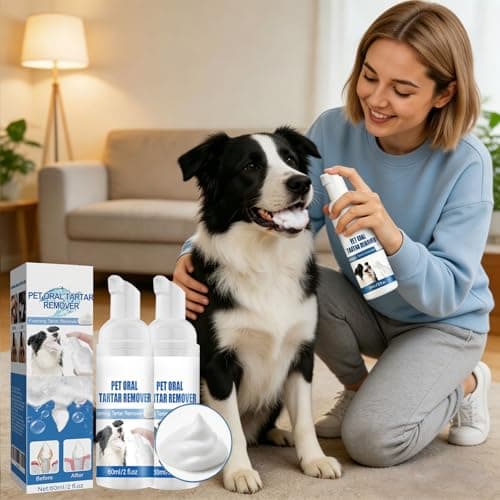 Mvqw Pet Dental Care Foam, Dog Teeth Cleaning Spray No Brush, Bad Breath Remover for Dogs and Cats, Oral Hygiene Freshener, Gentle Daily Use (2) - Image 1