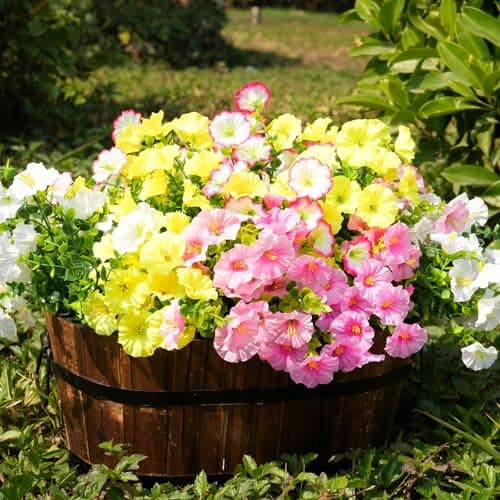 Fanfantoey Artificial UV Resistant Fake Plants Outside Decoration (12pcs, 4 Mixed) - Image 1