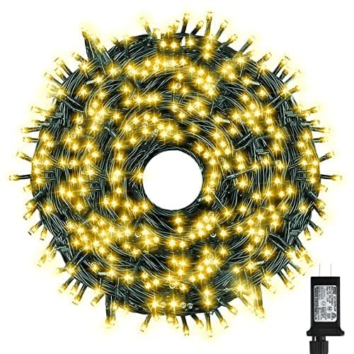 XUNXMAS Bright Christmas Lights Outdoor 800 LED Christmas String Lights, 272ft 8 Modes Timer Fairy Twinkle Tree Lights for Home, Party, Holiday, Halloween Indoor Xmas Decorations Warm White - Image 1