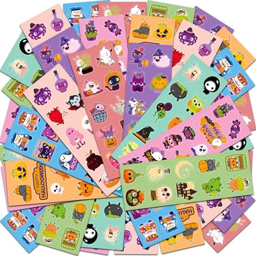 HSHFAMIIY Halloween Stickers - Halloween Party Favors - 40 Sheets 400Pcs Crafts Stickers for Kids - Kids Decorations Party Supplies Games Sticker for Boys Girls - Image 1