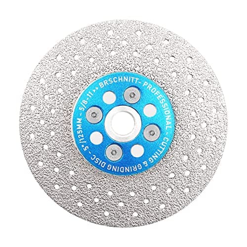 Diamond Granite Cutting Wheel,BRSCHNITT 5 Inch 125mm Vacuum Brazed Angle Grinder Diamond Blade with 5/8-11 Thread for Grinding Beveling Shaping Rounding Granite,Porcelain,Tile,Stone,Marble,Quartz - Image 1