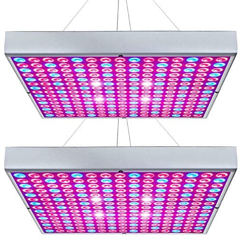 Hytekgro LED Grow Light 225 LEDs Plant Lights Red Blue White Panel Growing Lamps for Indoor Plants Seedling Vegetable and Flower (2 Pack) - Image 1