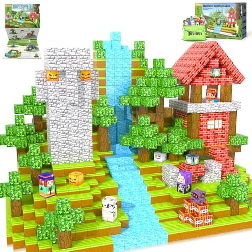 150PCS Large Magnetic Blocks - Build Mine Magnet World Forest Tiles, Magnet Kids Games Classroom Must Haves Toddlers Magnetic Toys for Boys & Girls 3-5 6-8, STEM Montessori Sensory Ourdoor Toys Gift - Image 1