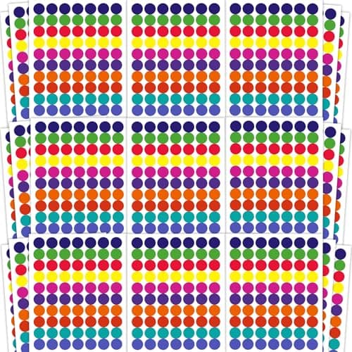 Dot Stickers - 1400 PCS Colored Circle Stickers for Kids| Garage Sale Price Label Stickers | Back to School Supplies for Toddlers,Adults,Teacher Essentials Stuff,Classroom Must Haves,Office Decor - Image 1