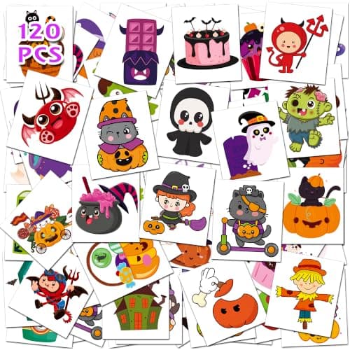 Halloween Temporary Tattoos,Halloween Party Favors Games Toy Party Supplies