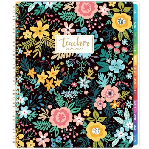 Teacher Planner 2026-2027 - Teacher Lesson Planner 2026-2027, from July 2026 to June 2027, 8.5" x 11", Spiral Bound Planners, Weekly & Monthly Planners with Colourful Monthly Tabs