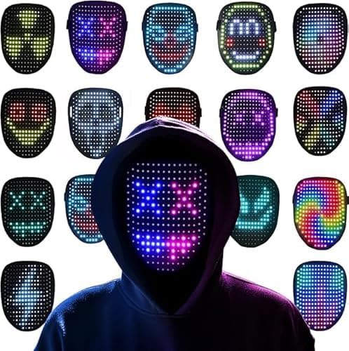 Back Sweet Home LED Mask Light up Masks With Gesture Sensing, Cool Toys Masks Teen Boys Gifts for Halloween Christmas Birthday