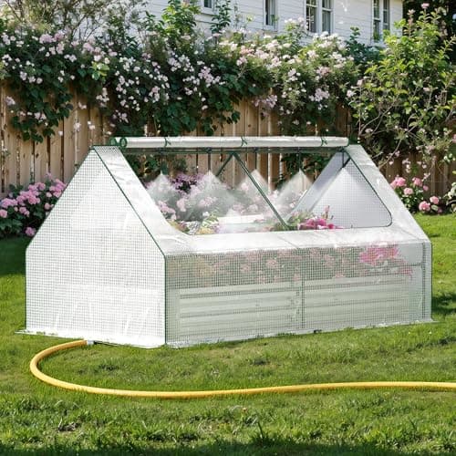 Lineware Raised Garden Bed with Self-Watering System, 6x3x1 ft Elevated Planter Boxes Outdoor with PE Cover, Galvanized Raised Beds for Gardening,Vegetables,Flowers, Backyard, Patio - Image 1