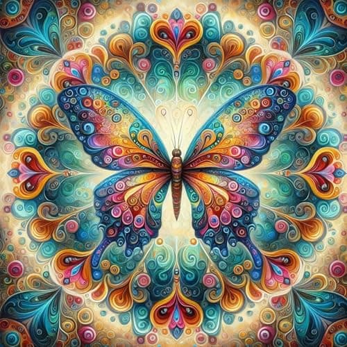 ijbnhd Butterfly Diamond Art Painting Kits for Adults, Full Drill Diamond Paintings for Beginners, Round 5D Diamonds Pictures Gem Art Painting Kits DIY Crafts Kits 14x14in - Image 1