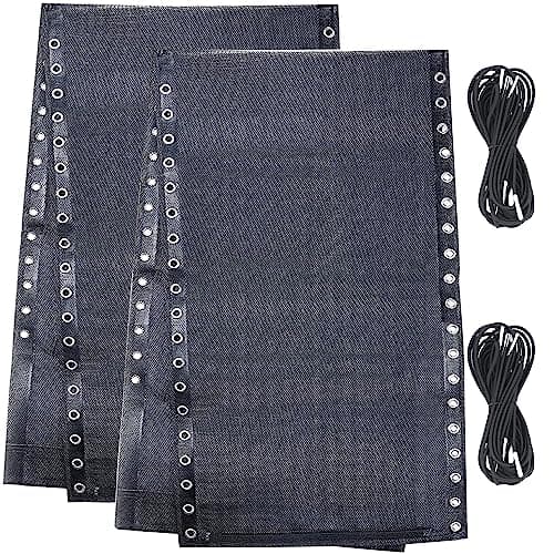 Ostlttyn Zero Gravity Chair Replacement Fabric Kits Set of 2, 17" Repair Cloth with Replacement Bungee Cord for Anti Gravity Sling Outdoor Folding Lounge Lawn Chairs, Black - Image 1