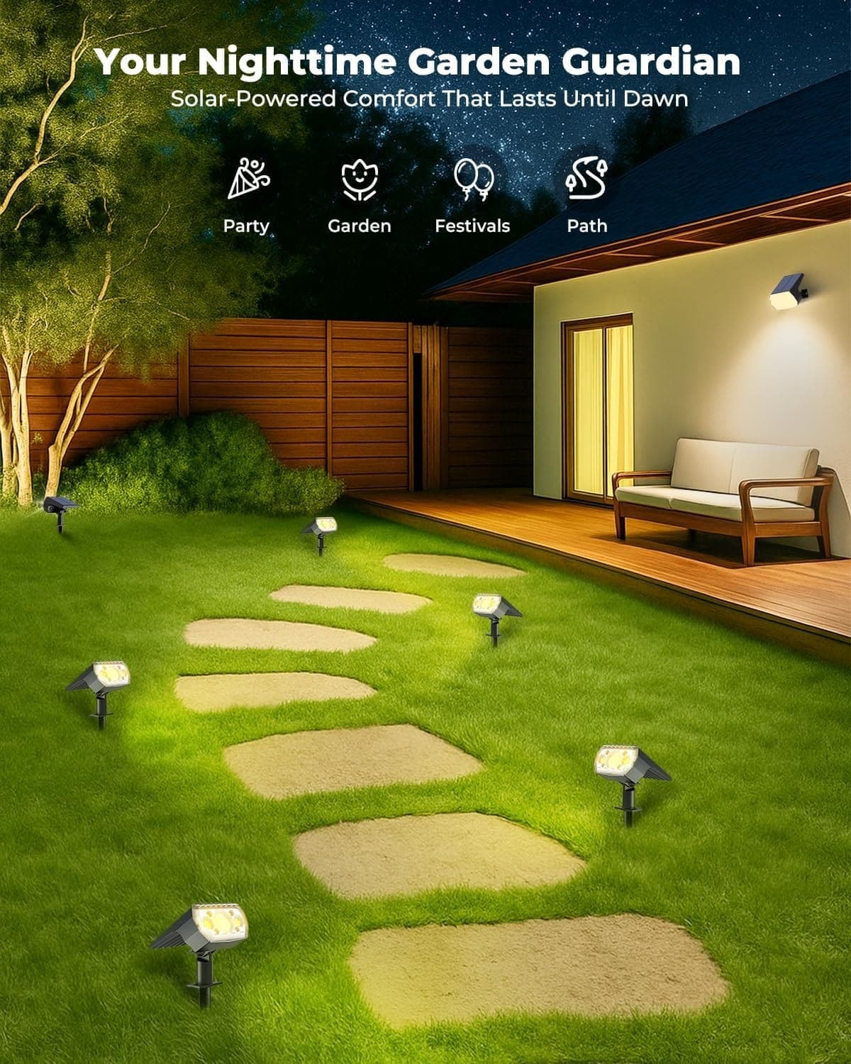 6-Pack Solar Pathway Lights On Sale for Only $19.99