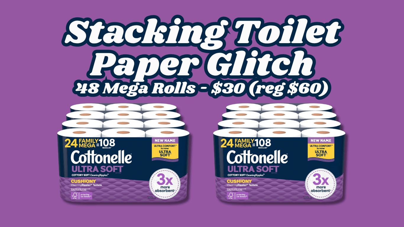 48 Family Mega Rolls of Cottonelle Ultra Soft for $30 (That's 216 Regular Rolls)