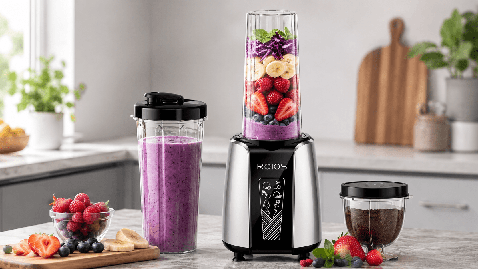 Personal Smoothie Blender With 3 Travel Cups Is Over 45% Off!