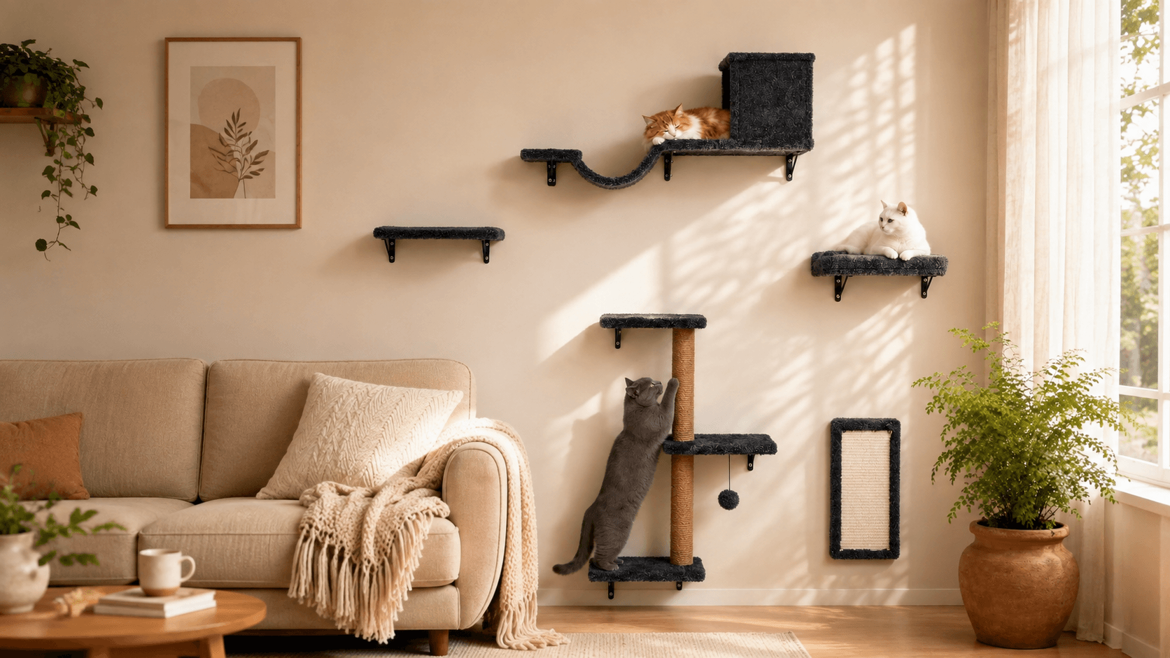 6-Piece Cat Wall Shelf Set Is 50% Off on Amazon