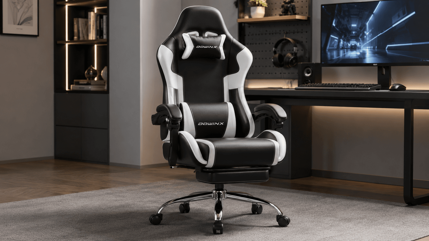Reclining Gaming Chair With Footrest Is 50% Off