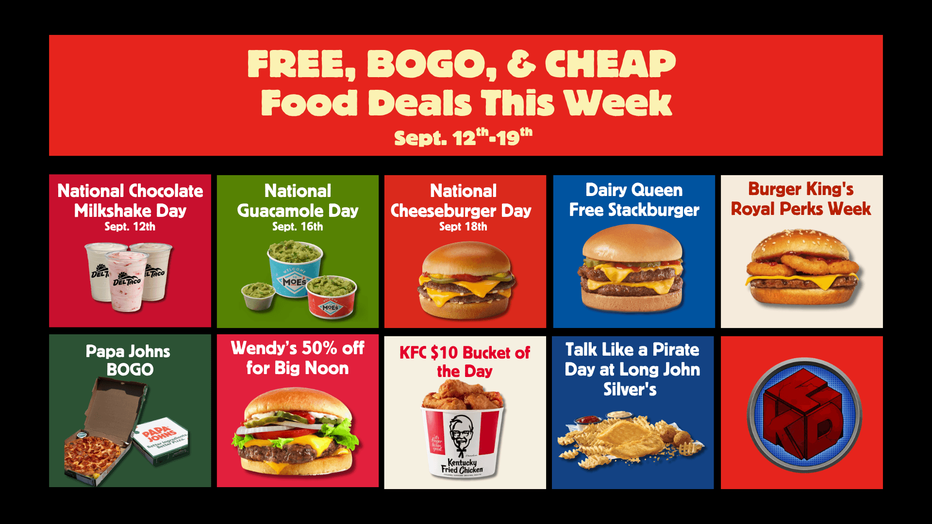 Free Food Basically Every Day This Week: Sept. 11th - 19th