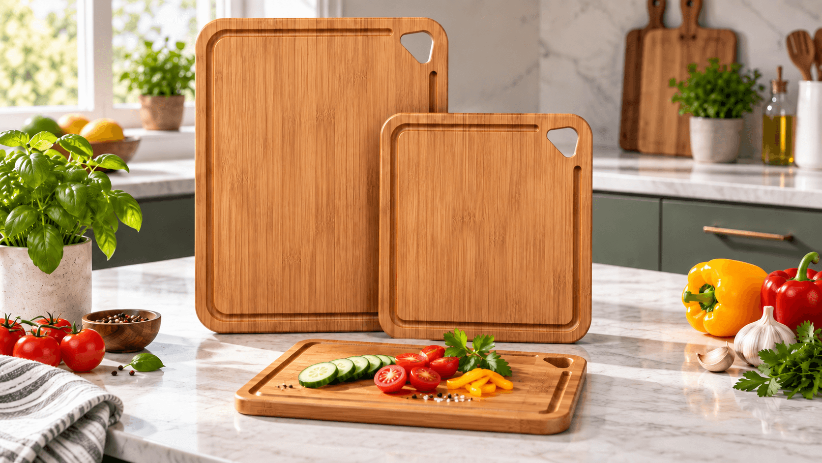 3-Piece Bamboo Cutting Board Set Is 64% Off on Amazon