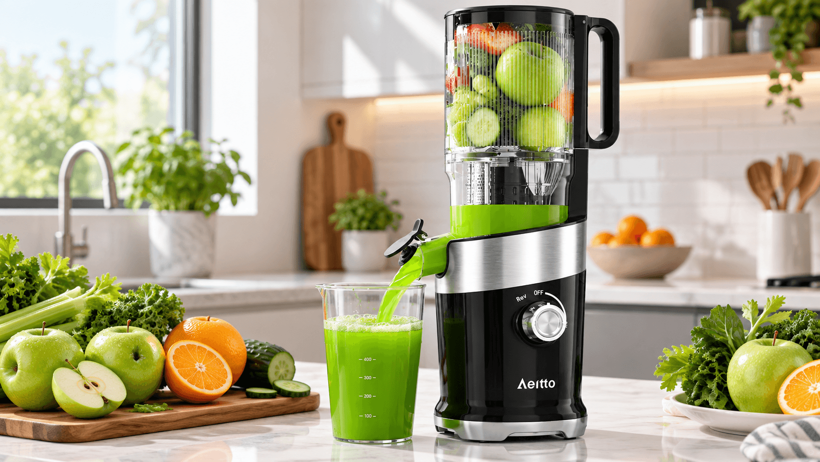 Cold Press Juicer With Wide Feed Chute Is 64% Off