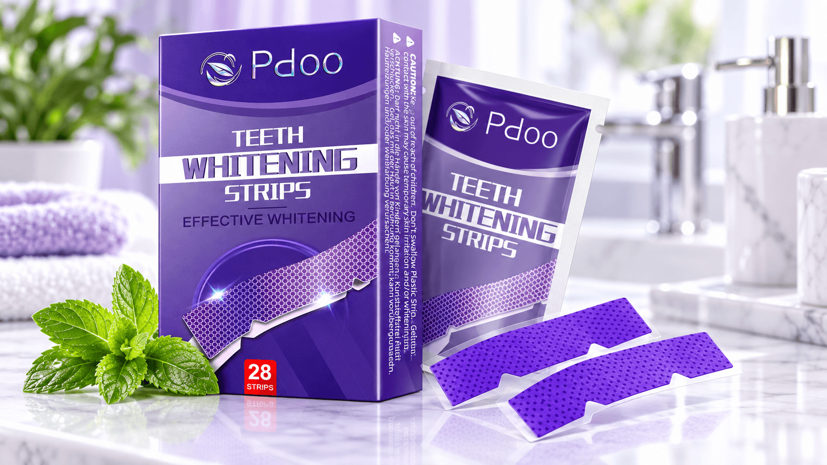 Purple Teeth Whitening Strips Are 68% Off on Amazon