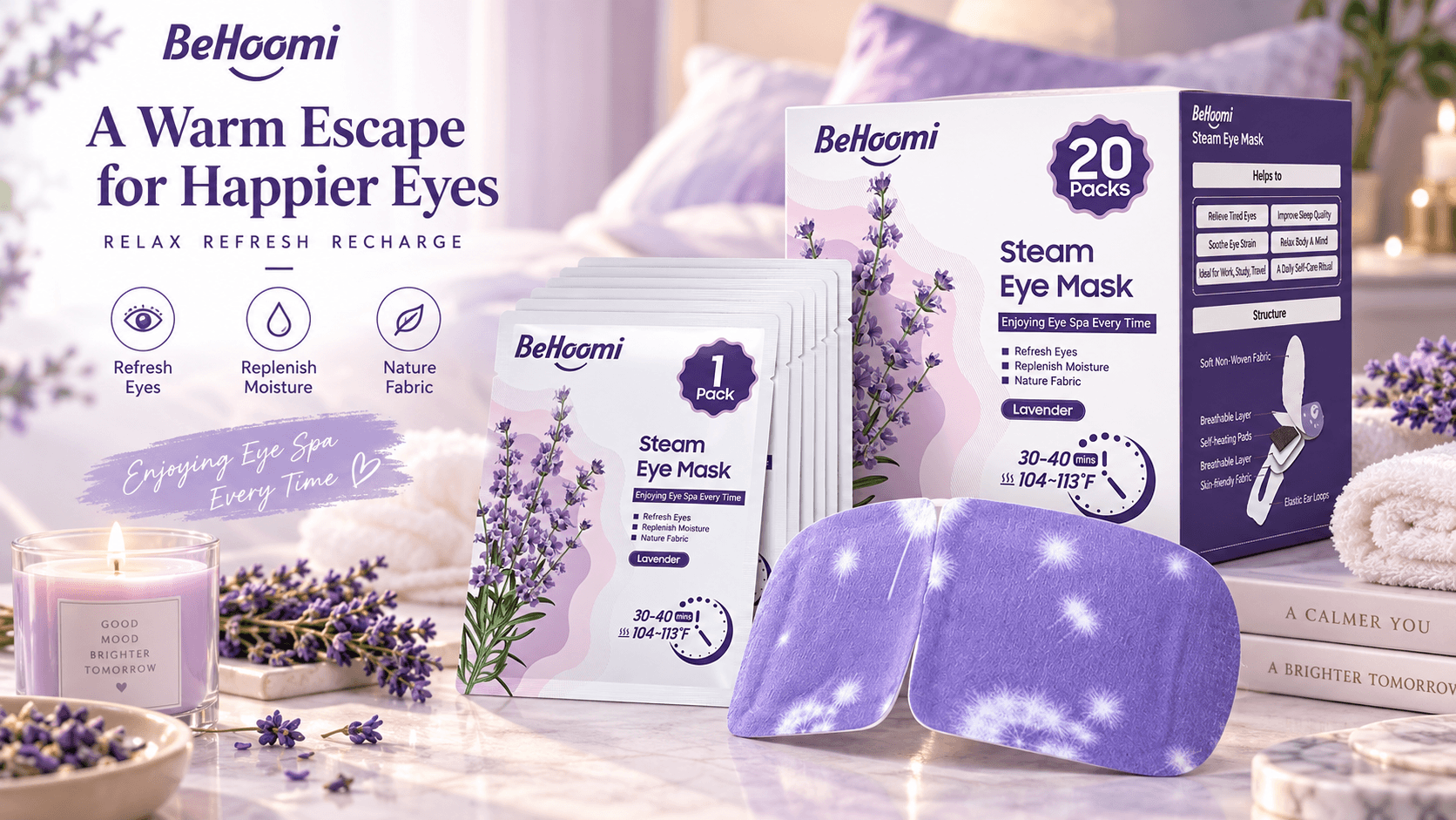 20-Pack Self-Heating Eye Masks Are 55% Off at $7.20